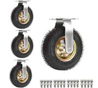 Wheelbarrow Tires 150/200/250mm Air Rubber Wheels 360° Swivel Easy to Install Perfect for Trolleys Furniture Movers Workbench Rollers