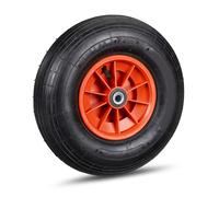 Wheelbarrow tyre Inflatable Garden Wheel Shock-absorbent Lightweight Black/Red