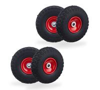 Wheelbarrow tyres Solid Rubber Wheels 150 kg 26 cm Heavy-Duty Trolley Tyres