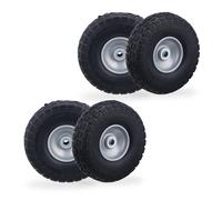Wheelbarrow tyres Solid Rubber Wheels 150 kg 26 cm Heavy-Duty Trolley Tyres