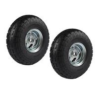 Wheelbarrow Wheel 4.10/3.5-4.0 10" Pneumatic Tyre Sack Truck Trolley Pack Of 2