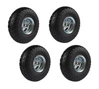 Wheelbarrow Wheel 4.10/3.5-4.0 10" Pneumatic Tyre Sack Truck Trolley Pack Of 4
