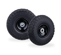 Wheelbarrow wheel Solid Rubber Cart Wheels Heavy-Duty Trolley Tyres 150 kg