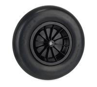 Relaxdays Wheelbarrow Wheel 4.80/4.00-8, Rubber Tyre, Plastic Rim, Puncture-Proof Replacement, up to 100 kg, Black, 4.8/4-8