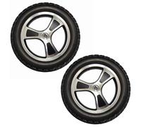 Wheelchair 12inch Rear Wheel Assembly, 12 1/2 x 2 1/4 Replacement Wheels for Electric Wheelchairs, Non-Pneumatic Solid Tire with Aluminum Alloy Hub and 17mm Bearings