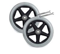 Wheelchair accessories 1 pair of 2 6-inch/7-inch/8-inch black gray solid tire durable wheelchair wheel wheelchair spare tire non-pneumatic tire hole distance 0.8cm ( Color : Gray , Size : 7 inches )
