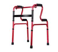 Wheelchair, Aluminum Rollator Lightweight Foldable for Elderly Non-Slip Walking Stick with Hospital It's so Kind of You Safehappy, Brown (Red)