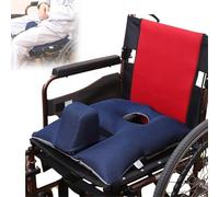 Wheelchair Anti-Slip Wedge Seat Cushion - Prevents Bedsores, Relieves Pressure, Stops Forward Sliding (Seniors, Stroke & Hemiplegic Patients)