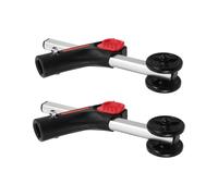 Wheelchair Anti-tip Rear Caster Adjustable Dual Wheel Pair | Aluminum Alloy, Rubber and Plastic Build, 7/8 Inch Tube Fit, Tool Free Setup for Indoor and Outdoor Use