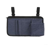 Wheelchair Armrest Storage Bag | Adjustable Side Organizer Pouch for Wheelchairs Walkers Mobility Scooters | Usual Accessory Holder with Fastening Straps for Small(A)