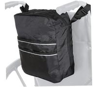 Wheelchair Bag, 12x4x12.5 Inch Large Capacity Foldable Rollator Bag with Multi-Pocket, Reflective Strip Wheelchair Backpack for Mobility Scooter/Rollator