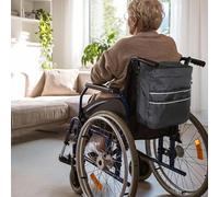 Wheelchair Bag - Walker Control, Tote Rollator | Mobility Backpack with Cup Holder, Large Travel Storage for Men Women, Durable Hanging Organizer for Backrest Chair, sco