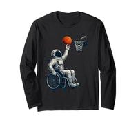 Wheelchair Basketball Astronaut There are No Limits Long Sleeve T-Shirt