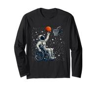 Wheelchair Basketball Astronaut There are No Limits Long Sleeve T-Shirt
