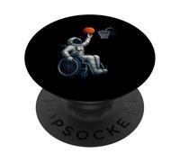 Wheelchair Basketball Astronaut There Are No Limits PopSockets Adhesive PopGrip