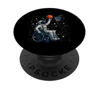 Wheelchair Basketball Astronaut There Are No Limits PopSockets Adhesive PopGrip
