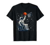 Wheelchair Basketball Astronaut There are No Limits T-Shirt