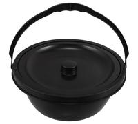 Wheelchair Bedpan Plastic Commode Bucket for Seniors, Portable | Hospital and Care Centre Use, Sturdy Support with Reduced Tipping Risk, Rapid Disassembly, Black Finish