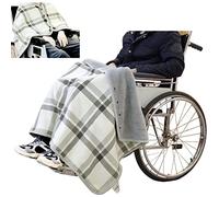 Wheelchair Blanket Cover, Portable Warm Poncho for Wheelchair Users, Checked Lap Blanket for Legs, Practical & Cozy Cape for Comfort and Mobility