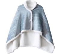 Wheelchair Blanket Made of Soft Flannel Material, Wearable Blanket, Warm and Windproof, Lightweight and Practical Suitable for Winter Use(Blue)