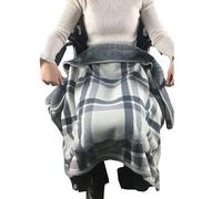 Wheelchair Blanket, Multi-Purpose Shawl Scarf Shawl Shoulder Warm Knee Blanket,Winter Windproof Warm Elderly Wheelchair Care Shawl(White)