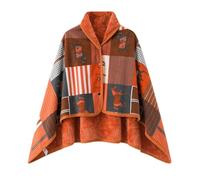 Wheelchair Blanket Winter Warm Cover, Thickening Shawl Legs Warmer with Hood Ponchos Adult Checkered Winter Wheelchair Blanket, Wheelchair Accessory