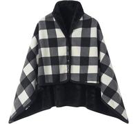 Wheelchair Blanket, Winter Warm Cover, Wheelchair Cloak Windproof Wheelchair Cape Poncho with Hood, for Leg and Whole Body Warmth of Elde,Wheelchair Accessory(Black,100 * 140cm)