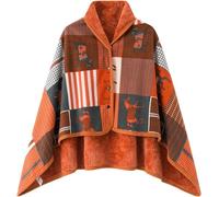 Wheelchair Blanket, Winter Warm Cover, Wheelchair Cloak Windproof Wheelchair Cape Poncho with Hood, for Leg and Whole Body Warmth of Elde,Wheelchair Accessory(Orange,80 * 130cm)