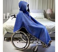 wheelchair blankets,Wheelchair Blanket Winter Thicken Warm Cover, Wheelchair Cloak Windproof Wheelchair Cape Poncho with Hood, Fleece-Lined Travel Thermal Blanket for Leg and Whole Body Warmth of Elde