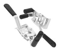 Wheelchair Brake Extenders Pair with Screw Fixation Steel ABS Silver | Anti Slip, Anti Backward Support, Manual Chair Spare Parts, Replacement Hardware for Drive Wheel Use