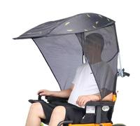 Wheelchair Canopy Umbrella for Rain and Sun Protection, Waterproof and Tear-Resistant, Universal Fit for Most Wheelchairs, Foldable Design for Easy Storage and Transport