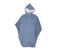 Wheelchair Cape for Elder Packable Universal Shawl with Hood Winter Poncho Lined Half Cover Blanket for Wheelchair Users(Blue)