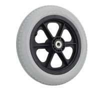 Wheelchair Caster, 12in Solid PU Wheel, Non Slip Manual Wheelchair Replacement Parts, Gray, with Professional Design for Wheelchairs