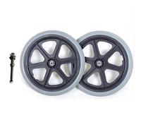 Wheelchair Caster 16in Caster Wheel for Wheelchair,Manual Wheelchairs Replacement Rear Wheel,Anti-Slip Polyurethane Tire,Solid Wheelchair Rear Wheels Puncture Proof(X2)