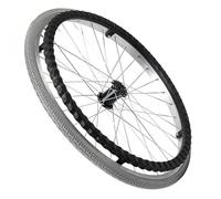 Wheelchair Caster 22x 1 3/8,Manual Wheelchair Replacement Rear Wheel,Non-Pneumatic Wheelchair Caster Assembly,Non-Slip Solid Tire,Grey
