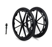 Wheelchair Caster 24 Inch Solid Wheelchair Rear Wheels,Manual Wheelchair Wheel Assembly,Heavy Duty Non-Inflatable Solid Tires,Pack of 2(60cm/24inch)