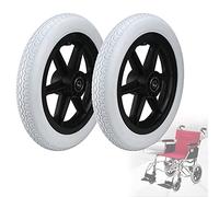 Wheelchair Caster 2pcs Wheelchair Rear Castor Wheels,Replacement Parts Universals Fit,Can't Inflatable Tire,Replacement Rollator Accessories(Grey)