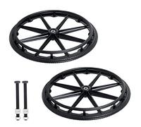 Wheelchair Caster Integrally Formed Hubs Wheelchair Rear Wheels with Ball Bearings,Puncture Proof Non-Pneumatic Solid