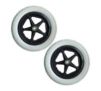 Wheelchair caster12 Inch Wheelchair Replacement Rear Wheel, 12 1/2x2 1/4 Manual Wheelchair Rear Wheels, Solid Non-Inflatable Tire, Rear Wheel Assembly, Wheelchair Accessories (2 Psc)