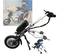 Wheelchair Conversion Electric Kit Wheelchair Drive Head (3 Speeds), Lightweight and Foldable-14Kg, Endurance: 55 Km/65 Km, with Front Light + Shock Absorption,A-55Km
