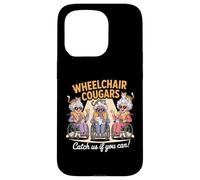 Wheelchair Cougars Cat Chaos Funny Grannies Humor Design Case for iPhone 15 Pro