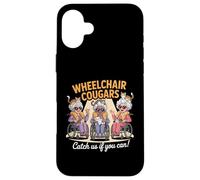 Wheelchair Cougars Cat Chaos Funny Grannies Humor Design Case for iPhone 16 Plus