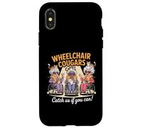 Wheelchair Cougars Cat Chaos Funny Grannies Humor Design Case for iPhone X/XS