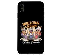 Wheelchair Cougars Cat Chaos Funny Grannies Humor Design Case for iPhone XS Max