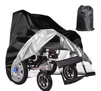 Wheelchair Covers Mobility Scooter Cover Waterproof Power Electric Wheel Chair Cover for Travel Outdoor Wheelchair Storage Bag Rain Protector from Dust Dirt Snow Rain Sun Rays,Black,100x75x100cm