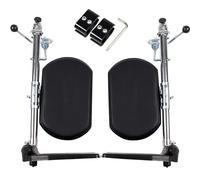 Wheelchair Elevating Legrests Composite Footplates with Padded Calf Supports Footrest，Adjustable Angle 90°-180° Wheelchair Leg Rest Elevators