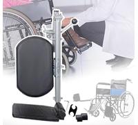 Wheelchair Elevating Legrests- Universal Composite Footplates, Easy Cleaning Leg Rest，Adjustable Angle/90°-180° with Padded/Footplates(Right)