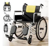 Wheelchair Foldable Light Transport,Paralyzed Elderly Special Portable,Self-Propelled for Seniors,Travel with 60Cm Large Rear Wheel