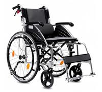 Wheelchair Foldable Lightweight Travel Wheelchair, Ultralight Aluminum Wheelchairs with Self-Propulsion, Active Wheelchair for Home and Travel, Load Capacity 150 kg A