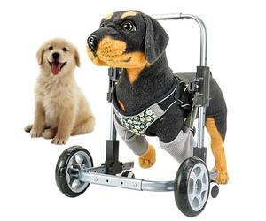 Wheelchair for Dogs with Full Front Leg Support - 4-Wheel Design for Disabled Pets - Ideal Mobility Aid for Canine Companions - Enhance Movement and Comfort